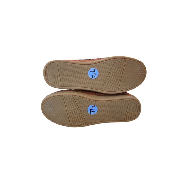 Toms nepal mid calf leather suede boots faux fur lined Aztec western brown 7.5 - Picture 6 of 8